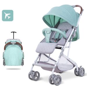 Carucior Sport Tip Troller 709, Verde, Compact si Pliabil, cu pliere compacta pentru avion, 03100BBY