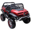 Masinuta Electrica 4x4 Premier Mercedes Unimog, Visiniu, 4 Motoare, Baterie 12V, Roti spuma, Scaun Piele Ecologica, 017500 - imagine 6